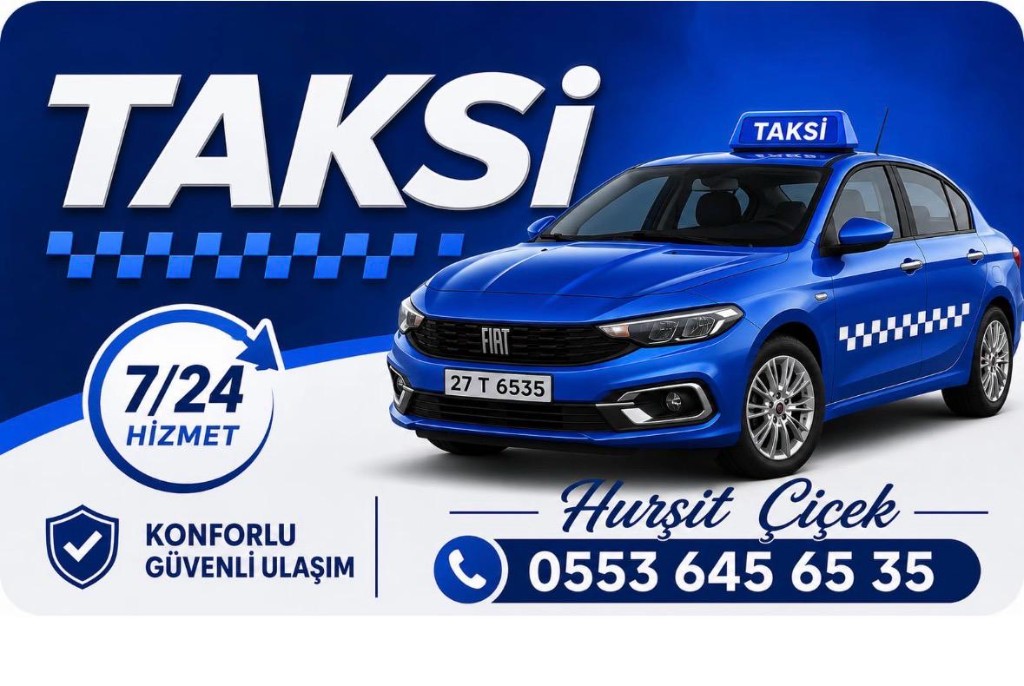Nizip Taksi 7/24 mavi Fiat Egea — konforlu güvenli ulaşım