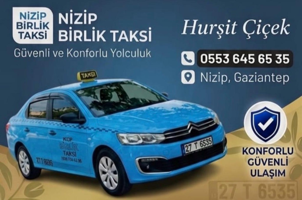 Nizip Taksi 7/24 — güvenli ve konforlu yolculuk